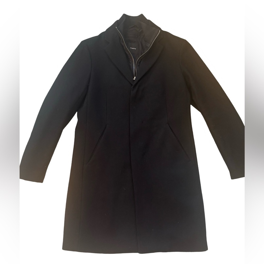 Theory Mens Belvin Voedar Full Length Wool Coat